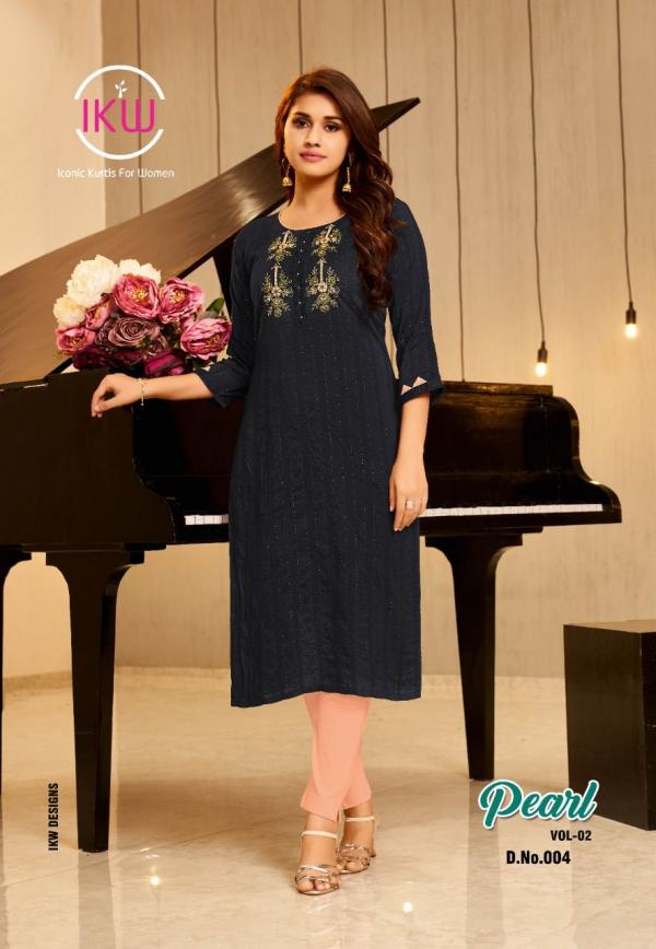 Ikw Pearl Vol 2 Viscose Silk Designer Exclusive kurti Collection